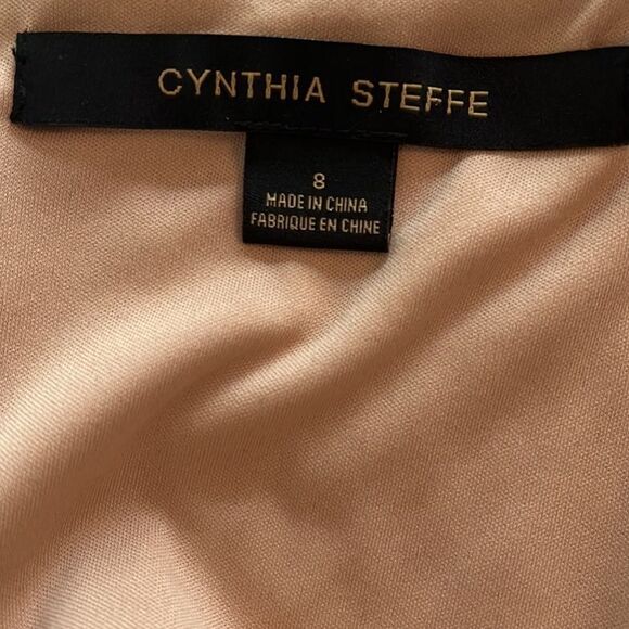 Cynthia Steffee Short Sleeve Embroidery Overlay Dress Size 8 - Picture 4 of 5